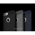Wholesale iPhone 7 Plus TPU Brushed Hybrid Case (Black)